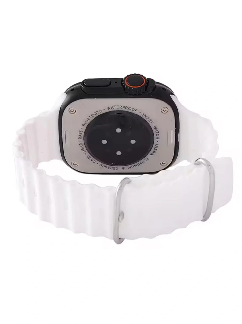 Smartwatch & Earphones Bundle - White with Multi-Color Bands